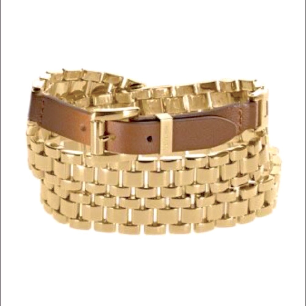 Michael Kors Bracelet Multiwrap Goldtone&Leather